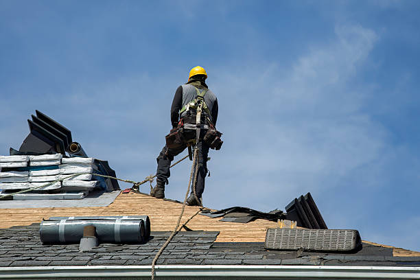 Professional Roof Installation technician working in Riley, OR